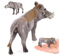Wedhapy Figurine de Sanglier réaliste 3.7x2in PVC Warthog Animal Toy for Kids, Fife éducatif, Cake Topper