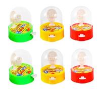 Wedhapy Jeu de tir de Basket-Ball à Doigts Mini Jeu de Basket-Ball 6 pièces Basket-Ball de Bureau pour Enfants Cadeaux de fête de Basket-Ball portatifs pour Anniversaire Mini Jeu de Basket-Ball