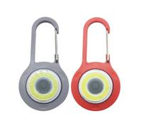 Wedhapy Lampe Torche Porte-clés Mini LED avec Mousqueton Lampe de Secours Ultra-Lumineuse 3 Modes Stroboscope Puissant avec Mousqueton pour la Montagne (Rouge + Gris)