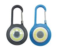 Wedhapy Lampe Torche Porte-clés Mini LED avec Mousqueton Ultra-Lumineuse 3 Modes Stroboscope Puissant idéale pour la Montagne (Noir et Bleu)