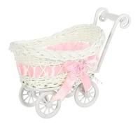 Wedhapy Landau en Osier, décoration de Landau Vintage, Panier à Bonbons en Plastique de 24, 1 x 14 x 17 cm pour Cadeaux d'anniversaire