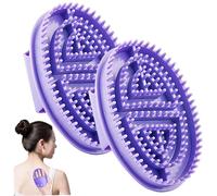 Wedhapy Lot de 2 brosses méridiennes 5, 7 x 3, 7 pouces brosse de massage avec manche antidérapant outils massage corporel pour le cou les épaules la taille les jambes et les genoux