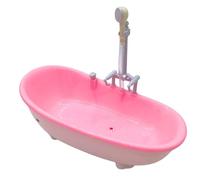 Wedhapy Meubles de poupées, Baignoire de poupée électrique avec pulvérisateur Douche 6, 5x8.8x3, 7 Meubles Miniatures pour décoration Salle Bain
