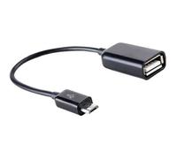 Wedhapy Micro USB Cable OTG sur Le GO Micro USB mâle à USB Femelle OTG Câble convertisseur pour Les tablettes de tablettes pour Smartphone (Noir)