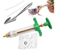 Wedhapy Nourrissage à la Main pour oisillons Kit de 6 pièces Comprenant Une seringue de 20 ML avec Tuyau et cuillères Un Dispositif d'alimentation Manuelle avec Graduation et vis positionnement.