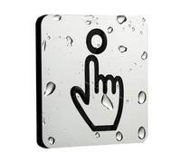 Wedhapy Panneau de Porte en Acrylique Auto-adhésif Plaque Murale de Jardin de Maison Avis de Sonnette avec icône