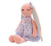 Wedhapy Peluche Lapin à Longues Oreilles, 45 cm, Bleu, Compagnon de Sommeil pour bébé