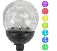 Wedhapy Pièces de Rechange pour girouette Solaire Ampoule LED Solaire en Verre 7 Couleurs avec Interrupteur Couvercle de Rechange étanche pour girouettes solaires