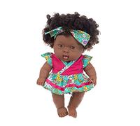 Wedhapy Poupée Afro-américaine de 20 cm avec articulations articulées, authentiquement Reborn en, idéale pour Les Cadeaux de Noël des Enfants. Style 3