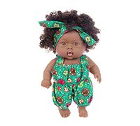 Wedhapy Poupée Afro-américaine de 20 cm avec articulations articulées, authentiquement Reborn en, idéale pour Les Cadeaux de Noël des Enfants. Style 4