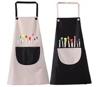 Wedhapy Tablier de Peinture pour Enfants 2pcs Smock imperméable avec de la Poche pour Les 3-5 Ans