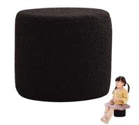 Wedhapy Tabouret Ottoman De 7,5 Pouces De Haut Petits Poufs pour Le Salon Siège Rembourré Robuste Et Confortable Repose-Pieds Pouvant Supporter Jusqu'à 150 Kg Repose-Pieds Ottoman Noir