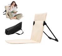 Wedhapy Tapis de Plage Pliable et inclinable léger et Facile à Monter grâce à Son Dossier Son Sac de Transport Inclus. Idéal pour Les Vacances Le Jardin. Beige.