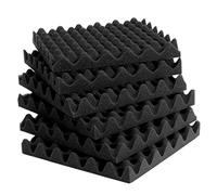 Wedhapy Tuile de Mousse Anti-Bruit tuile de Mousse Acoustique Bruit insonorisant Studio Isolation phonique Mousse décoration Murale 6 pièces