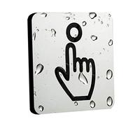 Wedhapy Veuillez sonner Le Panneau de Sonnette Autocollant en Acrylique pour Porte de Maison Jardin Plaque Murale Avis de Sonnette avec icône Veuillez sonner Le Panneau de Sonnette