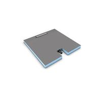 Wedi - Receveur à carreler Wedi Fundo Plano Linea avec barrette courte 120 x 90 cm