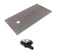 Receveur de douche à carreler 180 x 90 WEDI Fundo Primo rectangle écoulement excentré + bonde horizontale