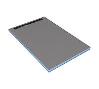Wedi Receveur de douche rectangulaire Fundo Riolito neo – écoulement linéaire 1,8×0,9 m verre clair
