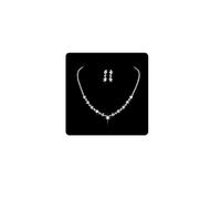 Wedity mariée mariage cristal collier boucles d'oreilles ensemble argent mariée tour de cou colliers pendentif bijoux pour femmes et filles