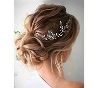 Wedity mariée strass cheveux vigne bandeau argent mariée feuille cheveux pièce fête cheveux accessoires pour femmes et filles