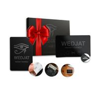 wedjat Cadeau NOËL - Carte Anti RFID/NFC Premium | Kit 2 Cartes (Classique + Adhésive 3M) | Protection Carte Bancaire & Passeport | Anti-Vol Numérique | Design Élégant & Utile