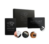 wedjat Protection RFID Adhésive 3M 2 Cartes Bloqueurs Anti-Piratage (Fini Les Étuis) - Sécurité Carte Bancaire sans Contact & Passeport - Packaging Cadeau Premium