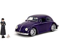 Wednesday Addams Auto Diecast Volkswagen Beetle Avec Figure Échelle 1/24 Jada