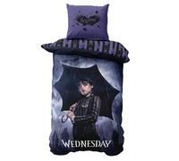 Wednesday Addams Parure de lit 80 x 80 cm + 135 x 200 cm, en microfibre, agréable et douce, article de fan