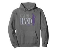 Wednesday and Thing Give Me A Hand Quote Sweat à Capuche, Unisexe pour Adultes, Asphalte, S