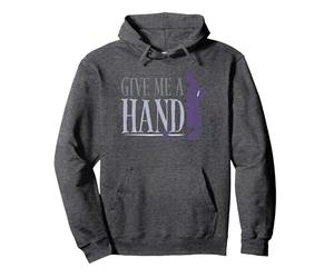 Wednesday and Thing Give Me A Hand Quote Sweat à Capuche, Unisexe pour Adultes, Chiné Foncé, XXL