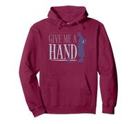 Wednesday and Thing Give Me A Hand Quote Sweat à Capuche, Unisexe pour Adultes, Marron, L