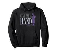 Wednesday and Thing Give Me A Hand Quote Sweat à Capuche, Unisexe pour Adultes, Noir, S