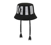 Wednesday Braid-Bonnet Enfant Bucket, Noir