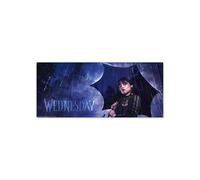 Wednesday Desk Mat XL Tapis de souris pour clavier - Grand tapis de souris de jeu 80 x 35 cm - Dessous antidérapant - Sous-main sous licence officielle Wednesday Addams