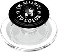Wednesday I'm Allergic to Color Skull Shaded Portrait PopSockets PopGrip pour MagSafe