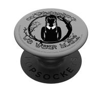 Wednesday On Wednesdays We Wear Black Creepy Portrait PopSockets PopGrip Interchangeable