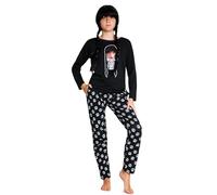 Wednesday Pyjama Fille Mercredi Addams, Ensemble de Pyjama Fille Coton, Vêtements de Nuit Enfant Ado 7-16 Ans (Noir/Wednesday, 15-16 Ans)