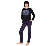 Wednesday Pyjama Fille Mercredi Addams, Ensemble de Pyjama Fille Coton, Vêtements de Nuit Enfant Ado 7-16 Ans (Noir/La Chose, 15-16 Ans)