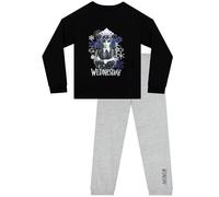 Wednesday Pyjamas Fille Ensembles De Pyjama Fille | Pyjamas La Famille Addams pour Filles | Noir 7-8 Ans
