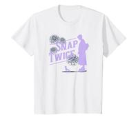 Wednesday Snap Twice Thing & Wednesday Silhouette Logo T-Shirt, Enfant, Blanc, 2 Ans