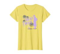 Wednesday Snap Twice Thing & Wednesday Silhouette Logo T-Shirt, Femme, Citron, XL