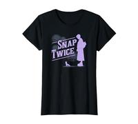Wednesday Snap Twice Thing & Wednesday Silhouette Logo T-Shirt, Femme, Noir, S