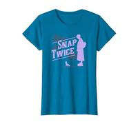 Wednesday Snap Twice Thing & Wednesday Silhouette Logo T-Shirt, Femme, Saphir, 3XL