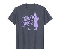 Wednesday Snap Twice Thing & Wednesday Silhouette Logo T-Shirt, Homme, Bleu Chiné, 5XL