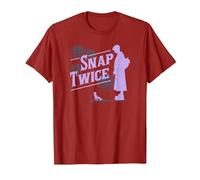 Wednesday Snap Twice Thing & Wednesday Silhouette Logo T-Shirt, Homme, Canneberge, S