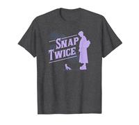 Wednesday Snap Twice Thing & Wednesday Silhouette Logo T-Shirt, Homme, Chiné Foncé, 5XL