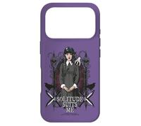 Wednesday Solitude Suits Me Cartoon Logo Coque pour iPhone 17 Pro