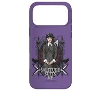 Wednesday Solitude Suits Me Cartoon Logo Coque pour iPhone 17 Pro Max