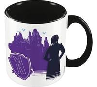 Wednesday - Tasse à café "Teenage Purgatory" BS3837 (Taille unique) (Blanc/Noir/Violet)