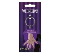 Pyramid International – Porte-clés en PVC – Wednesday (Give Me A Hand) – Violet/Noir – S